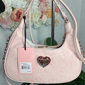 JUICY COUTURE Bag Glitzed Out Crossbody Hobo - Pink Clay NWT Valentines